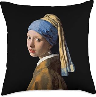 The Girl with a Pearl Earring by Johannes Vermeer Throw Pillow