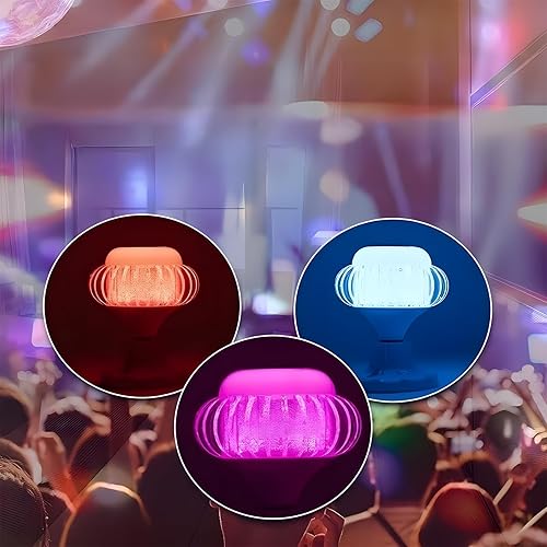 Miniatura 5 de Bombilla de música RGB Bluetooth, con altavoz Bluetooth integrado, base E27, bombilla inteligente inalámbrica, control remoto, blanco, colores RGB