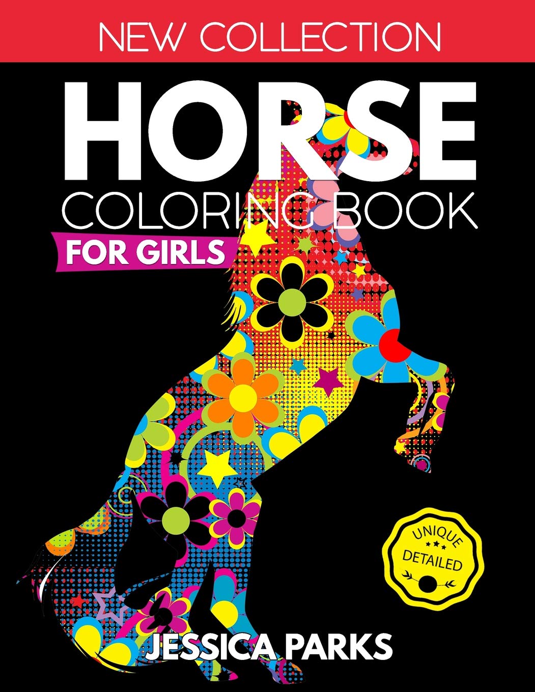 Horse Coloring Book For Girls: Stress Relieving Horse Designs For Anger Release, Relaxation And Meditation, For Girls, Kids Teens And Adults: 15