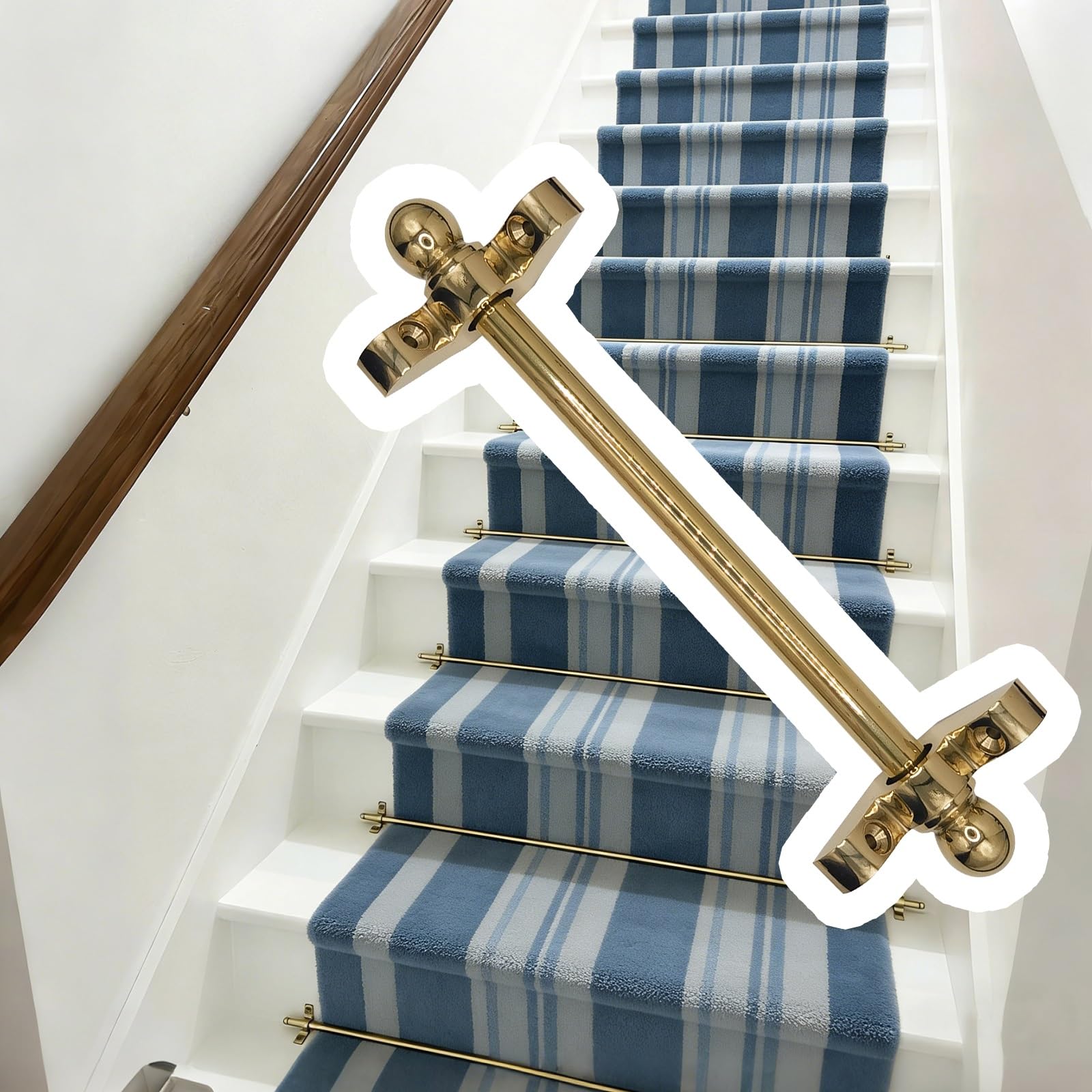 asdchZen Metal Stair Rods For Carpet Runners, Secure Staircase Carpet Holders, Customizable Tubular Rods For Home, Restaurants & Theaters,IPWE08272-15pcs-102cm/40in
