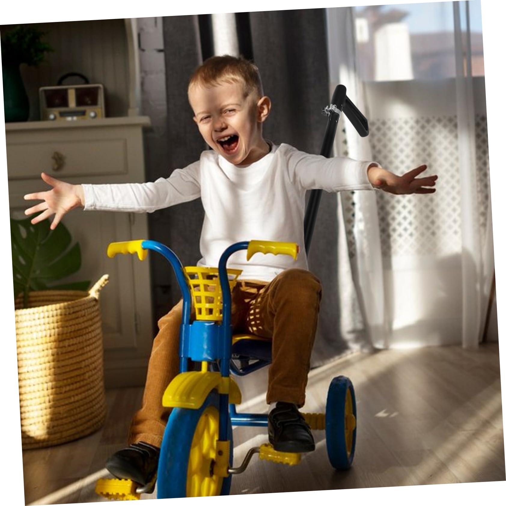 HANABASS Manija para Cochecito de Ñiño Diseño de Liberación Rápida, Práctica y Resistente en Plástico y Aleación, Adecuado para Coche de Paseo y Triciclo Infantil