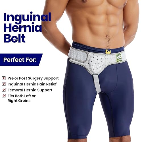 Miniatura 3 de Cinturón de hernia inguinal I Para el lado derecho o izquierdo I Cinturón de hernia I Cinturón de soporte de hernia inguinal para hombres