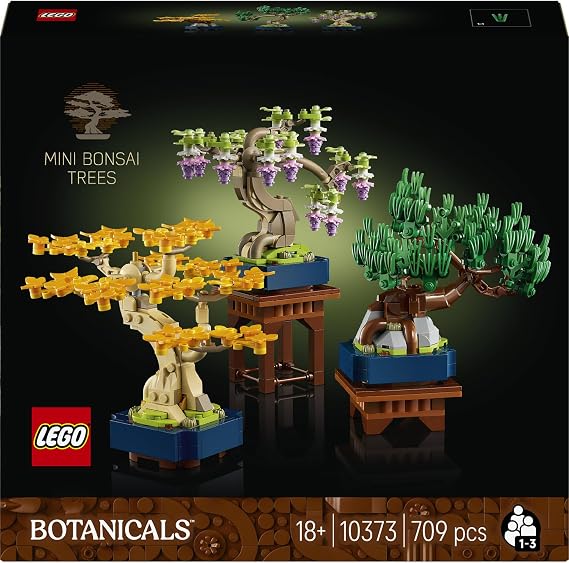 LEGO Botanicals Mini Bonsai Ağaçları 10373 | Yetişkinler için Değiştirilebilir Yapraklar İçeren Dekoratif Bitki Modeli Yapım Seti, Hediye Fikri (709 Parça)