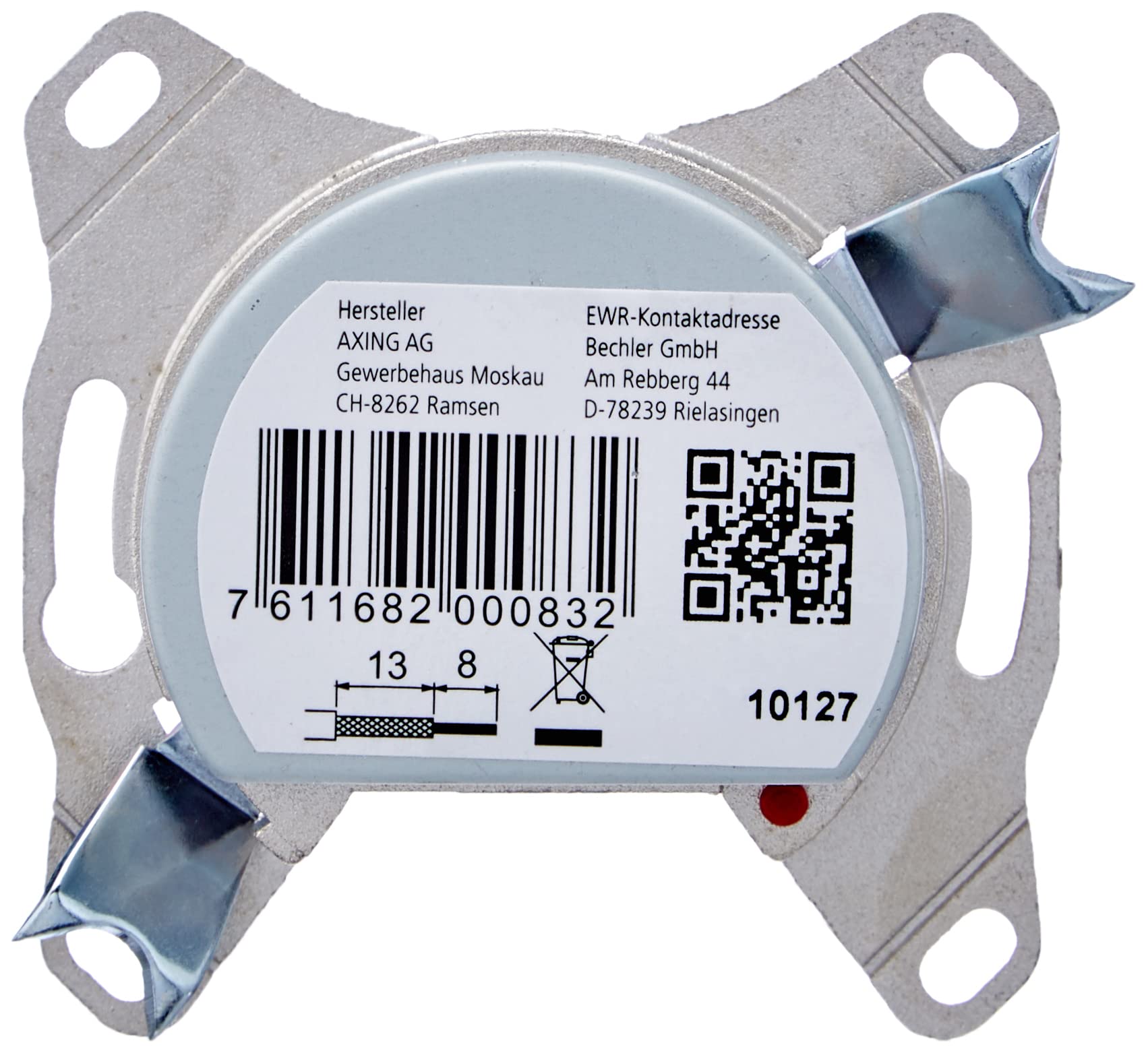 Axing BSD 963-11N Antennendose TV, UKW, Data Unterputz Enddose (Packung mit 2)