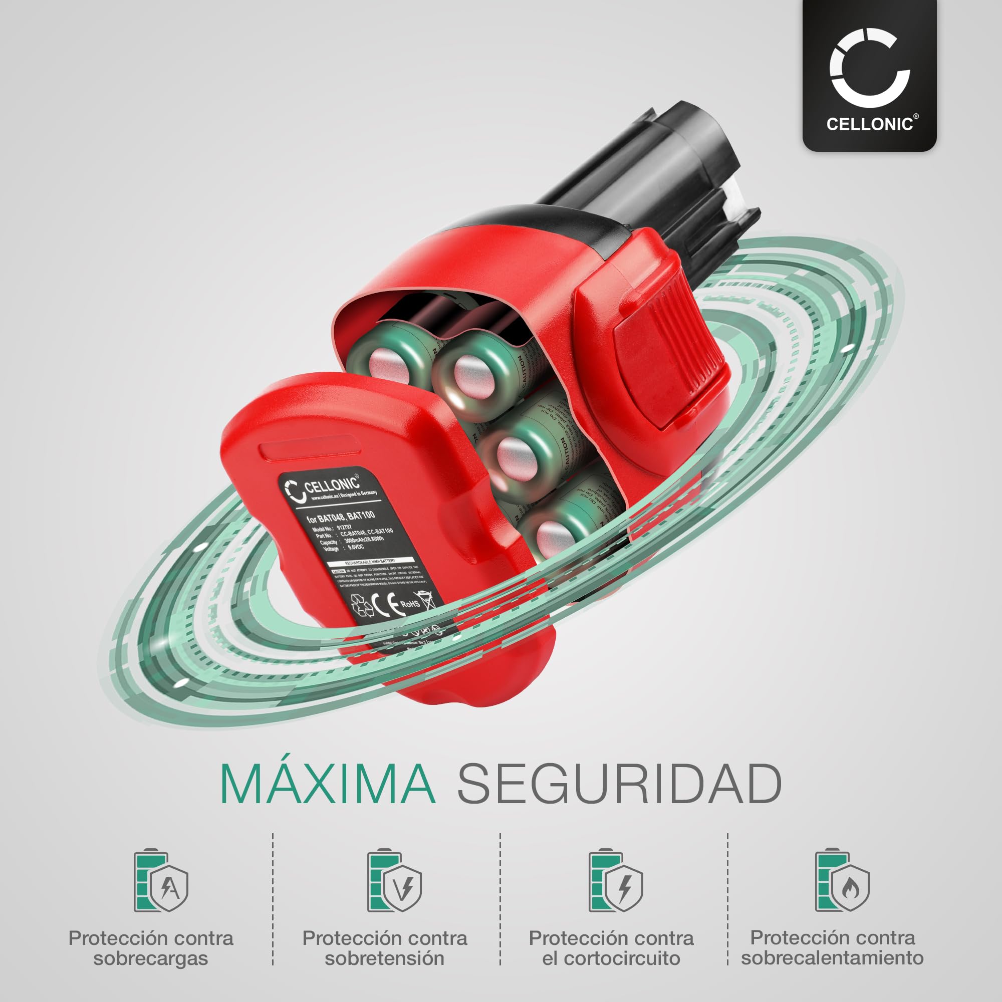 CELLONIC Batería Compatible con Bosch PSR 960, 32609, 1200, Exact 4, BAT048