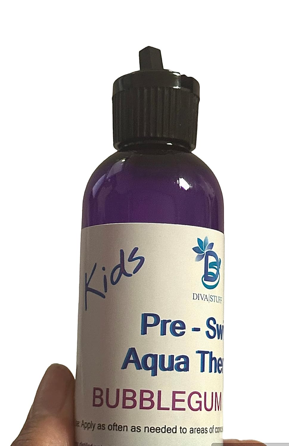 Diva Stuff Kids Pre-Swim Aqua Therapy Chlorine Neutralizing Body Moisturizing Lotion for Swimmers, Protects Skin from Chlorine & Salt Water, 4 oz - Made in the USA, Bubblegum Scent (Pack of 2)