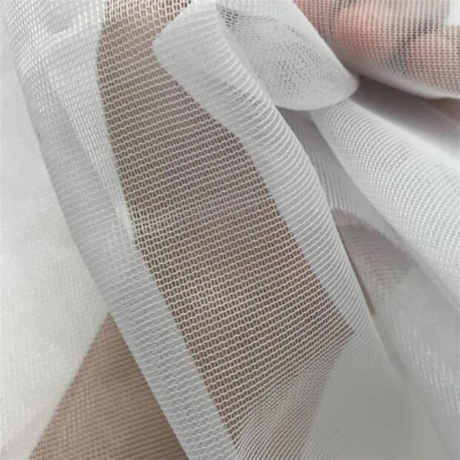 Tejido De Malla Malla de poliéster Transpirable for mosquiteros de Ventanas por Metros para Costura(White)