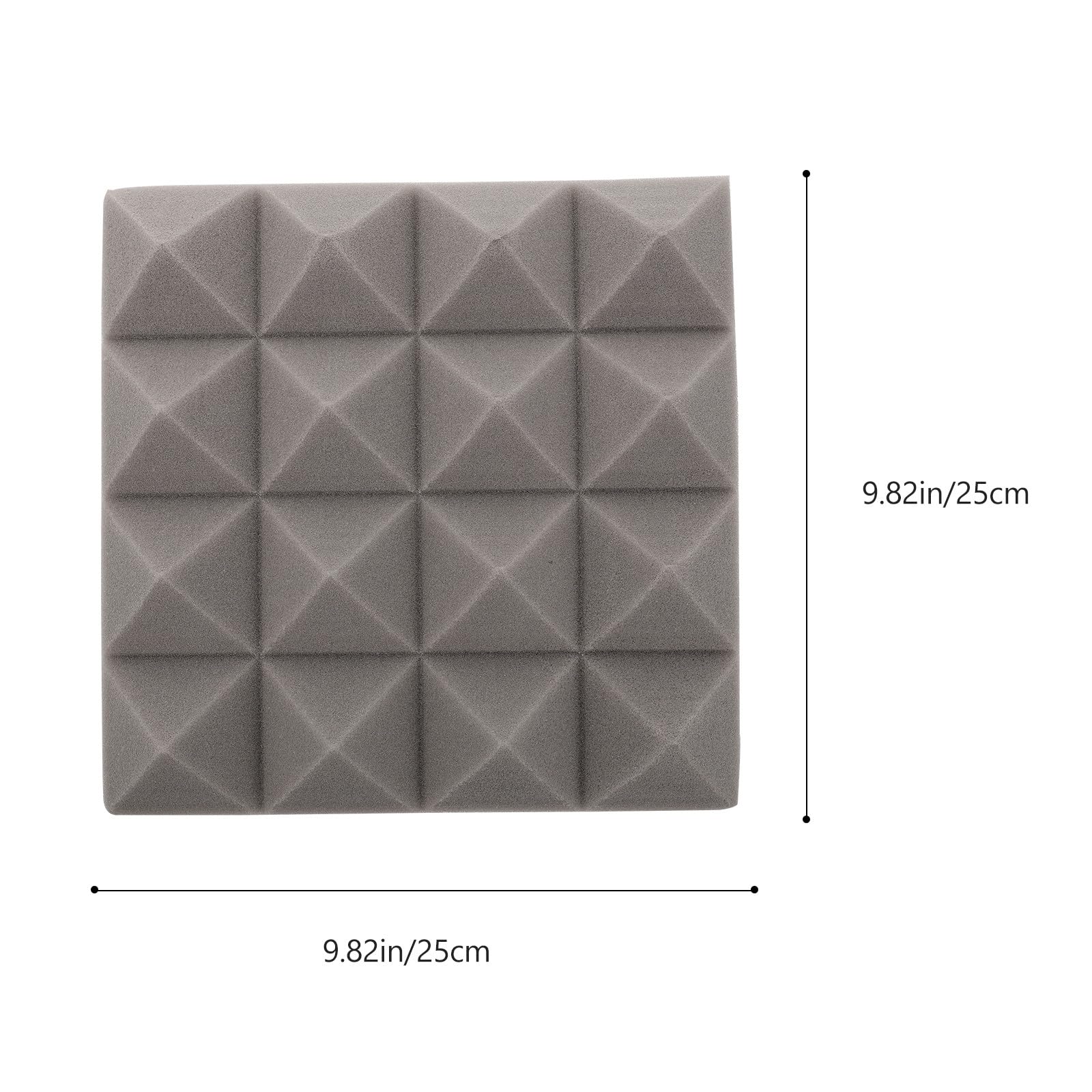 BESTYASH Paneles Acústicos Absorbentes de Poliuretano en Forma de Pirámide 5cm para Aislamiento Acústico y Decoración en Estudios de Grabación 12 Unidades