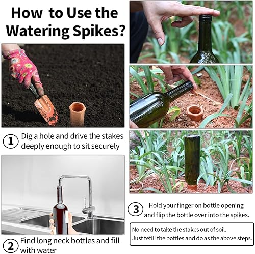 Miniatura 4 de CUZZME Paquete de 15 dispositivos de riego de plantas, sistema de riego automático para plantas en maceta, picos de riego automático, dispositivo de