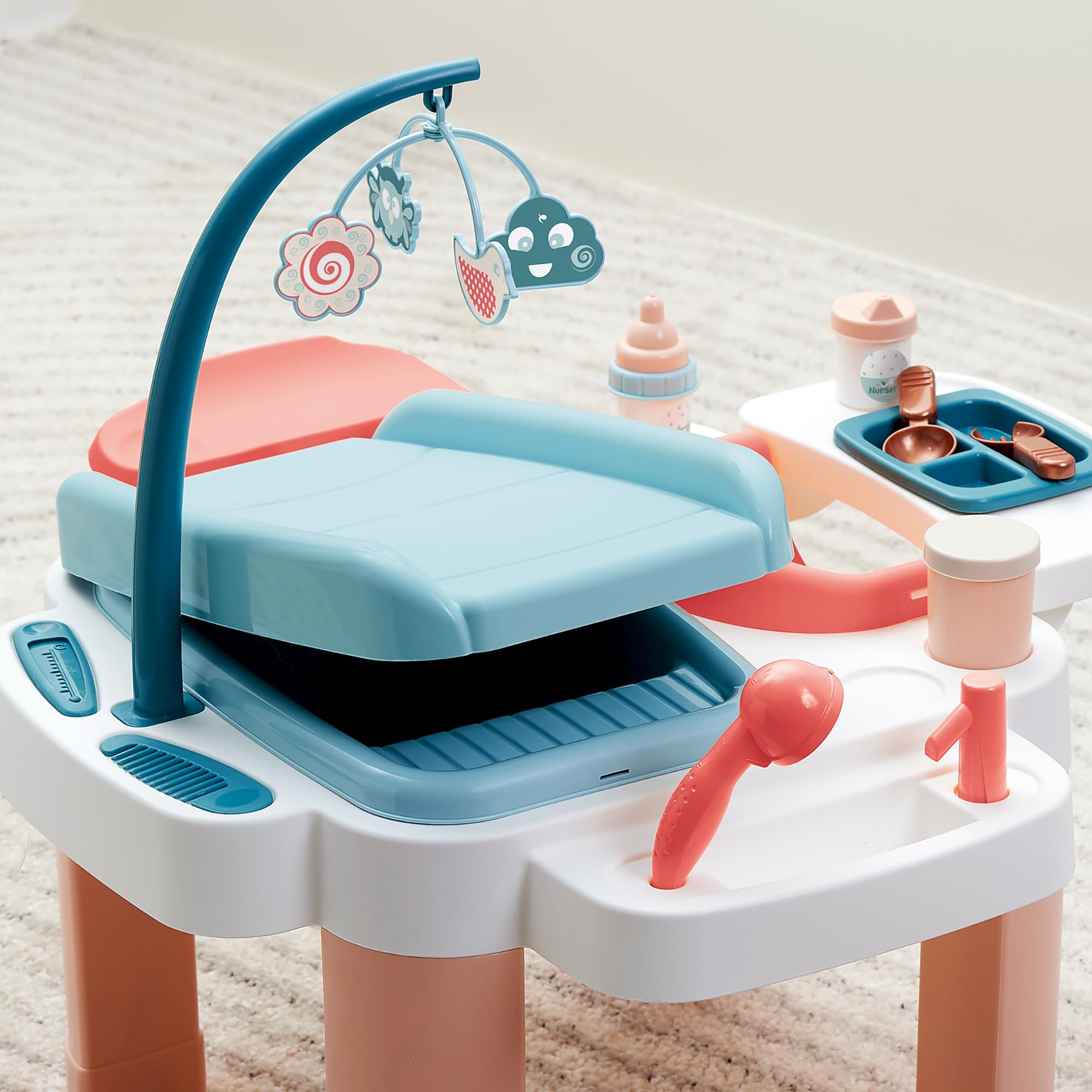 ECOIFFIER -1839 - Ma première Nursery - Jouet d'imitation - pour Enfants - Dès 18 Mois - pour Changer la Couche de bébé comme Les Parents - comme Les Grands - en Plastique résistant