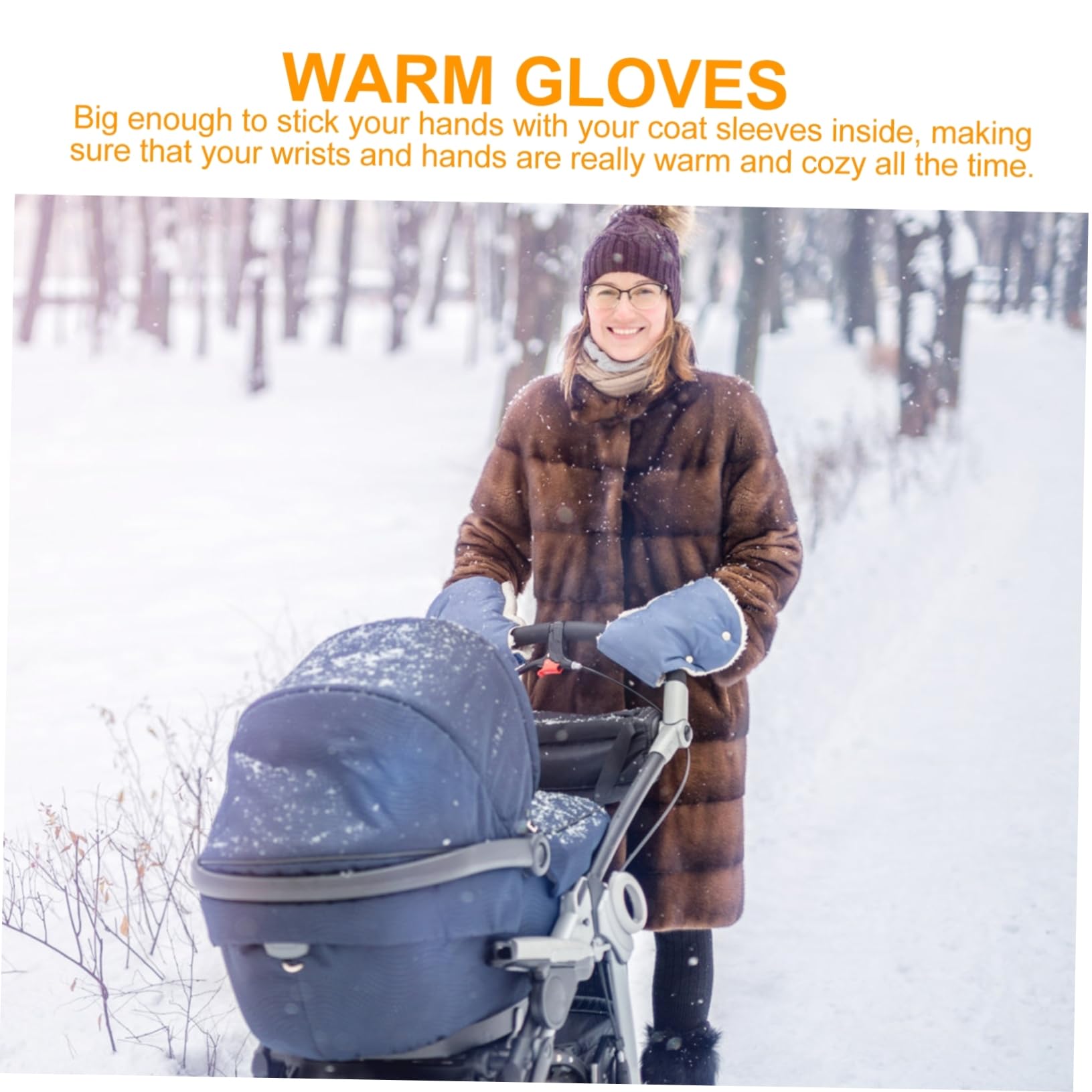 LIFKOME 2pares Guantes Calentadores De Manos Para Cochecito Impermeables y Aislantes Protege Tus Manos Del Frío Invierno Accesorios De Cochecito Para Paseos Al Aire