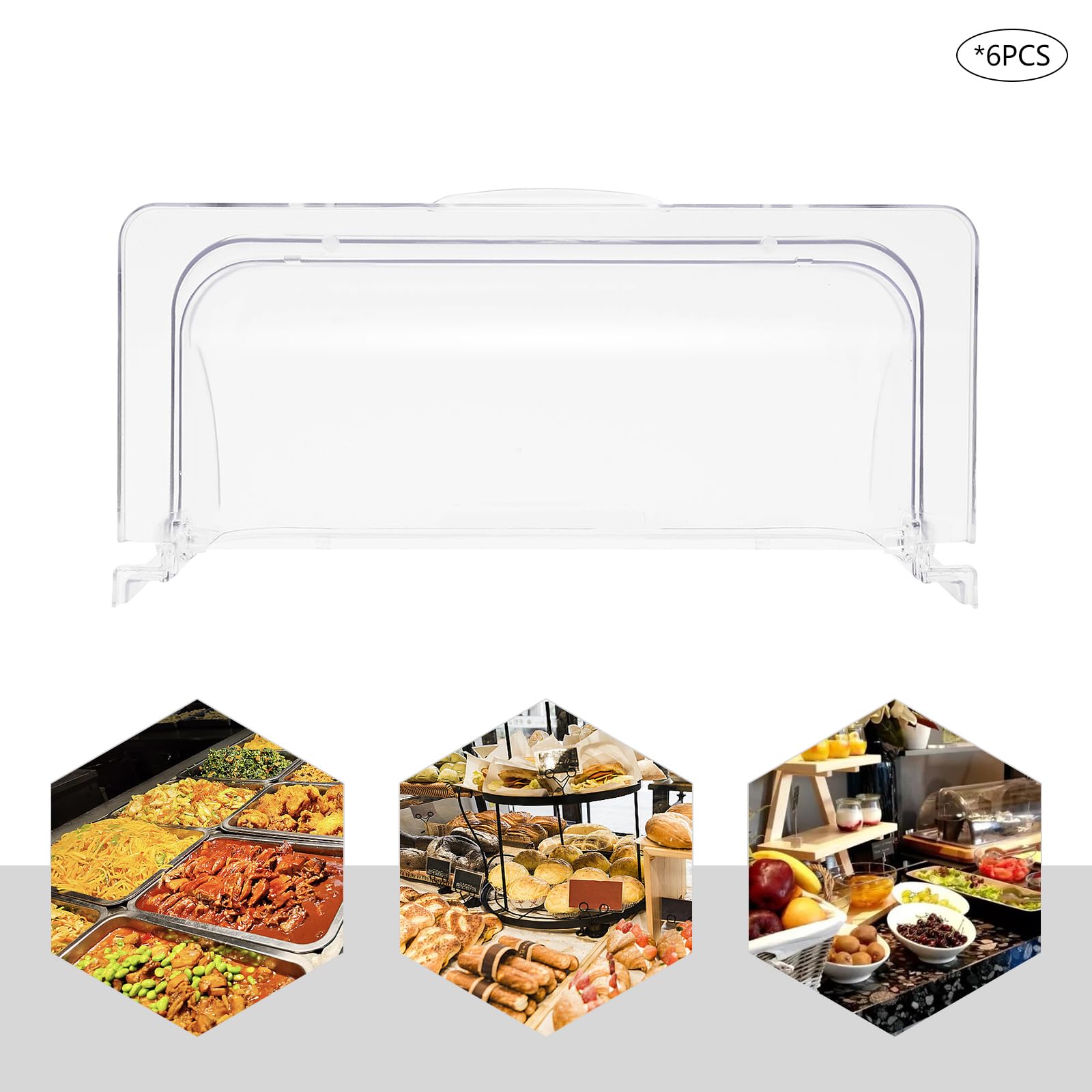 Rolltop-Chafing-Dish-Abdeckungen – Durchsichtige PC-Kuppel, Rechteckig, 34x27x15 Cm – 4 Stück Für Buffet & Party