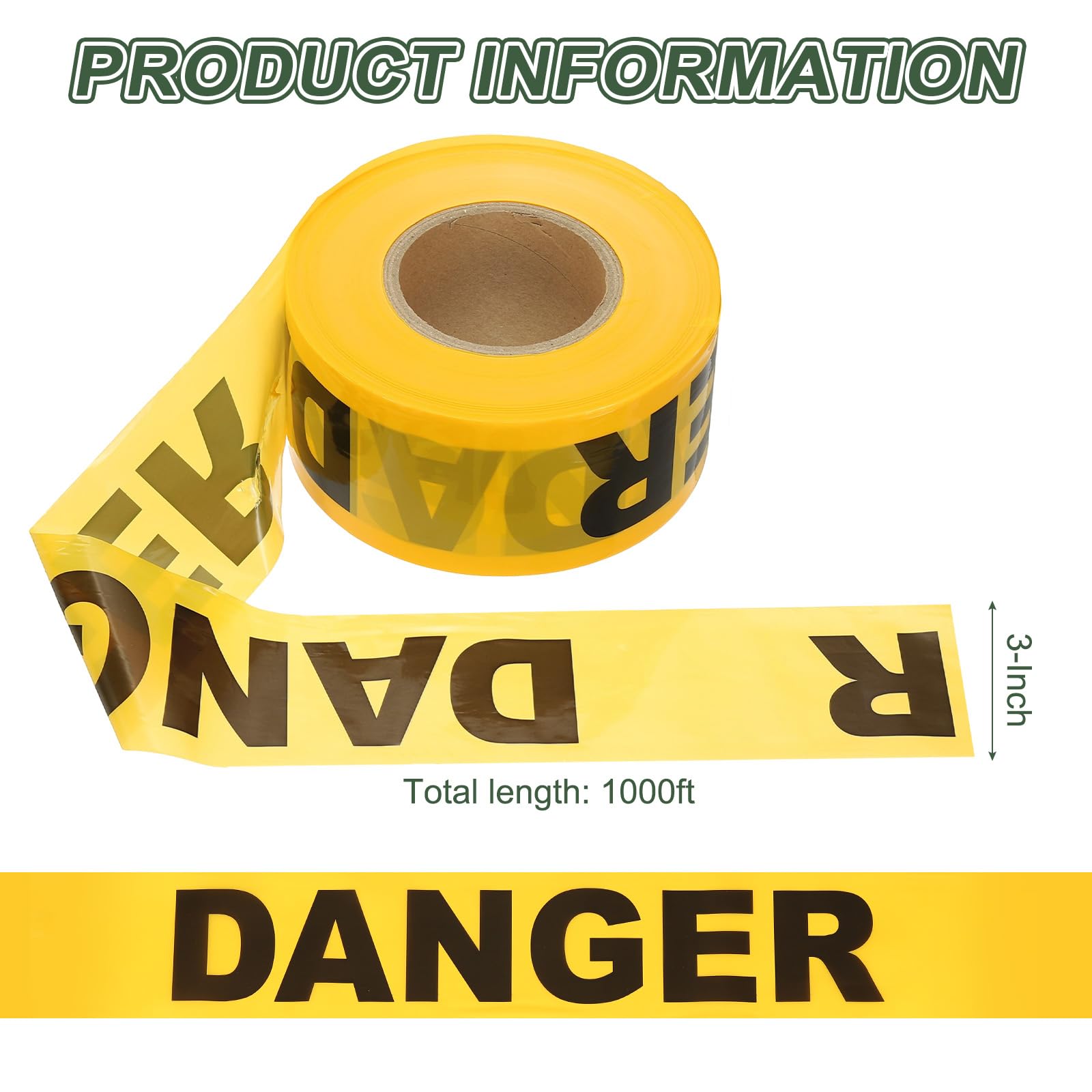 YOKIVE 1000ft x 3" Warning Tape - Image 2