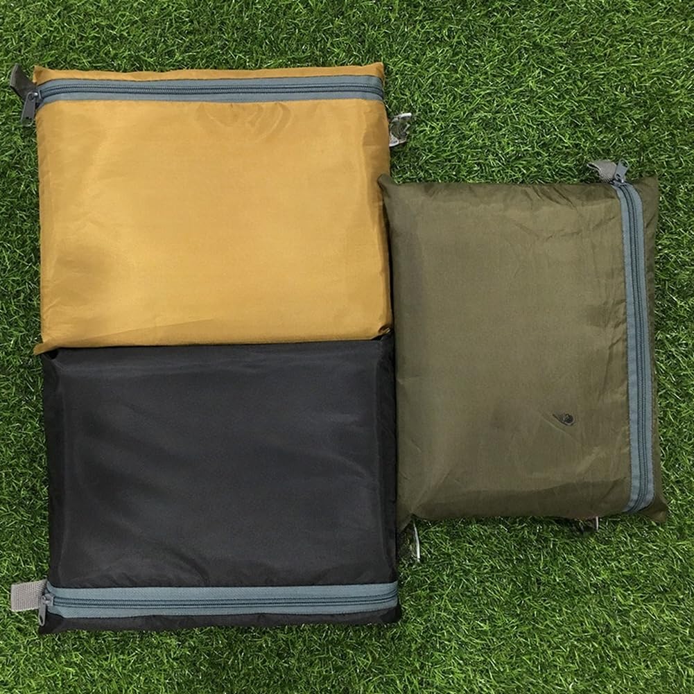 Lona impermeable Oxford 210D para camping, con bordes reforzados, alfombra multifuncional para exteriores, para tienda de campaña, picnic, playa, senderismo, portátil y ligera (verde)