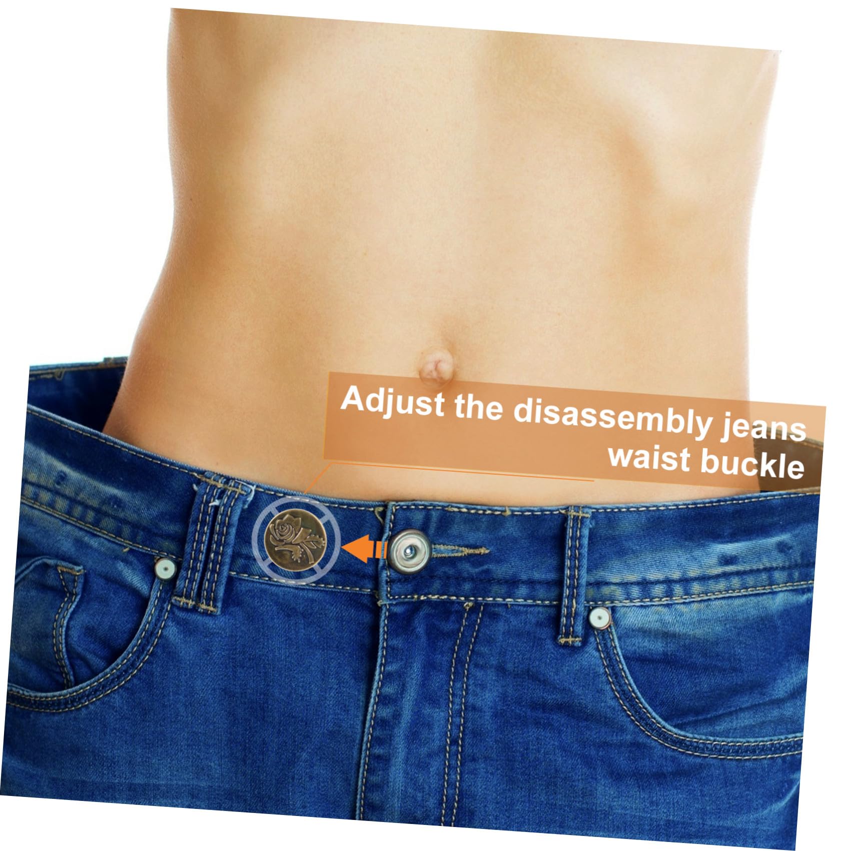 72pezzi Bottoni Regolabili Per Jeans Chiusure Senza Cucitura Per Pantaloni Facili Da Installare e Rimovibili Accessori Per Moda e Fai Da Te