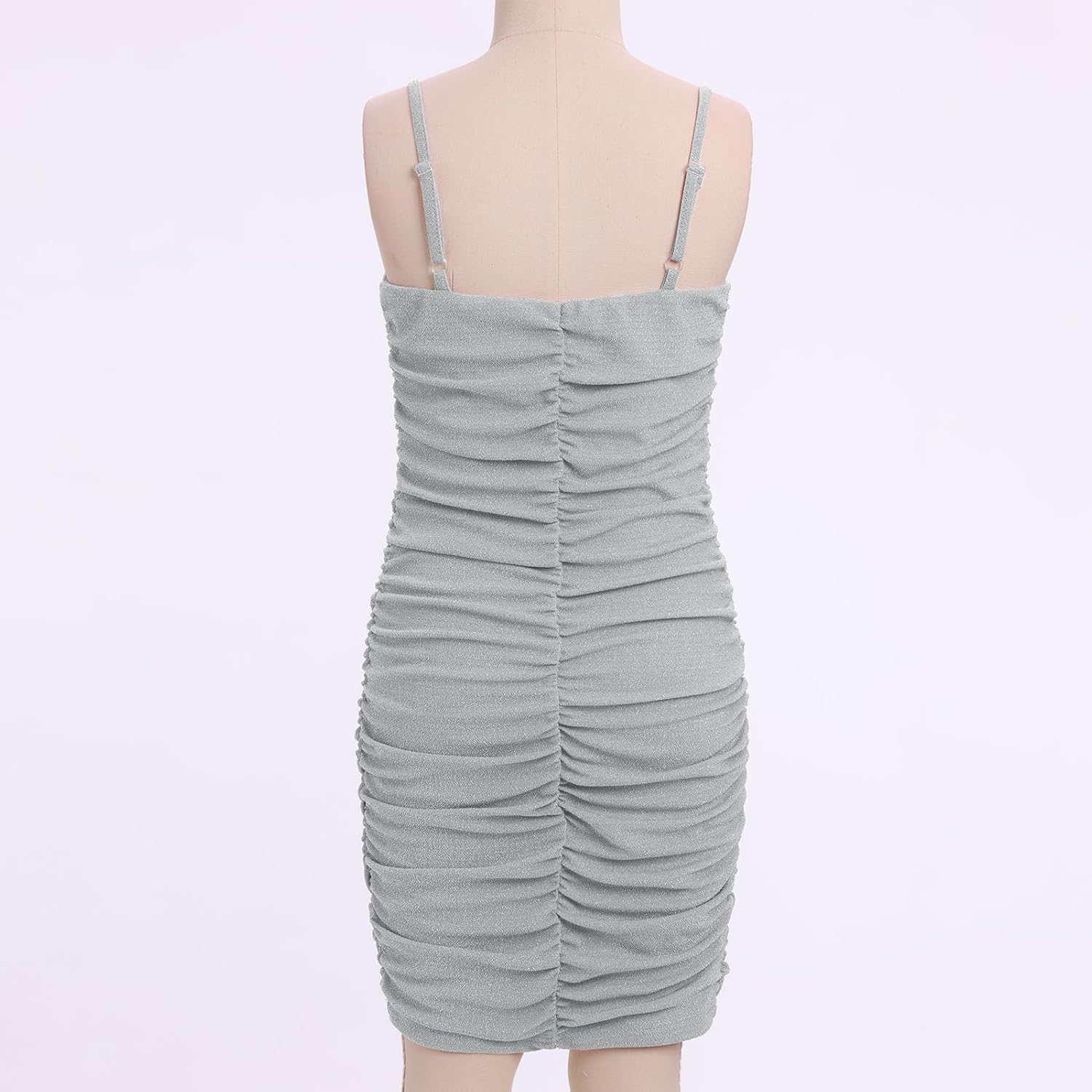 IBAKOM Teen Girl Formal Shiny Ruched Bodycon Dress Tween School Dance Homecoming Tight Dress Junior Graduation Outfits - Image 2