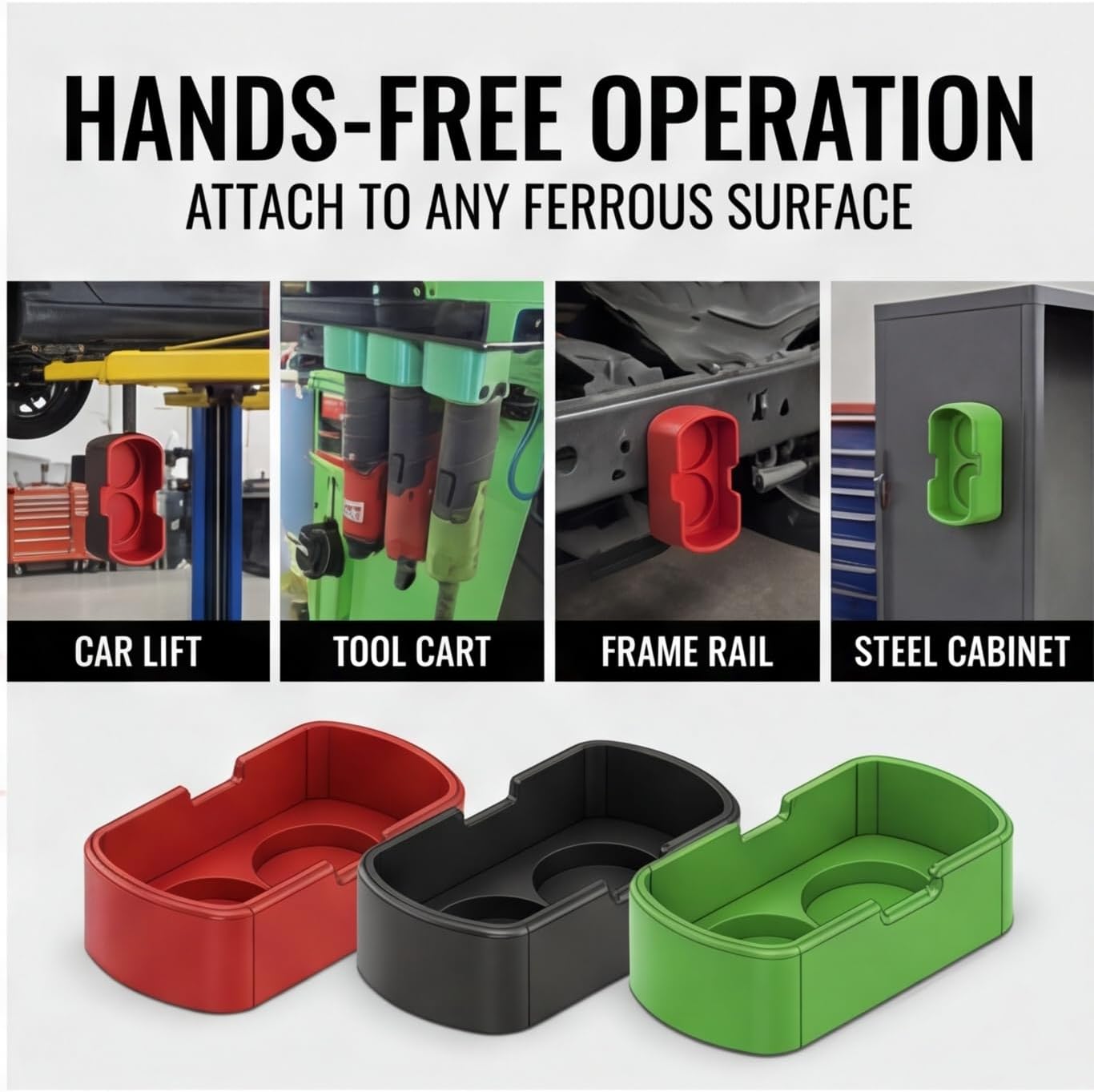 for Snap-On 14.4V Magnetic Base – 100+ lbs Pull, Instant Mount, Protective Housing-Green