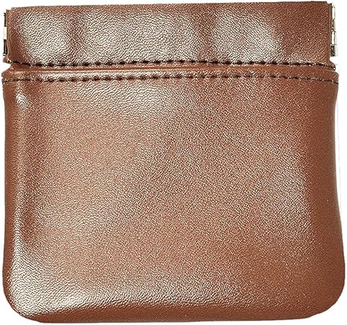 Funda de condón con 3 bolsillos Discreto Soporte de cuero para preservativos (marrón)