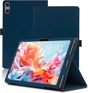 Case for Teclast P30T, 10.1 inch, Teclast P30T Tablet Case, Folding Stand Protective Cover with Pencil Holder and Wrist Strap, Full Protection. Blue