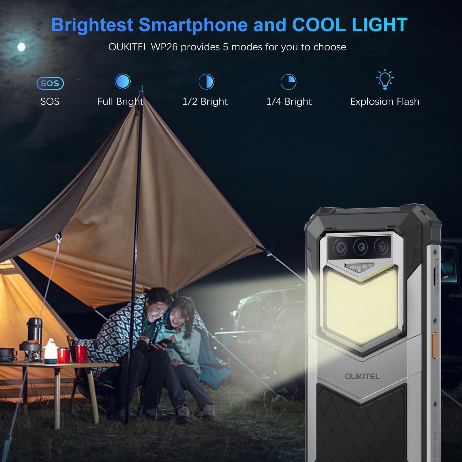 Amazon.com: OUKITEL WP26 Smartphone resistente 6.78 pulgadas FHD+