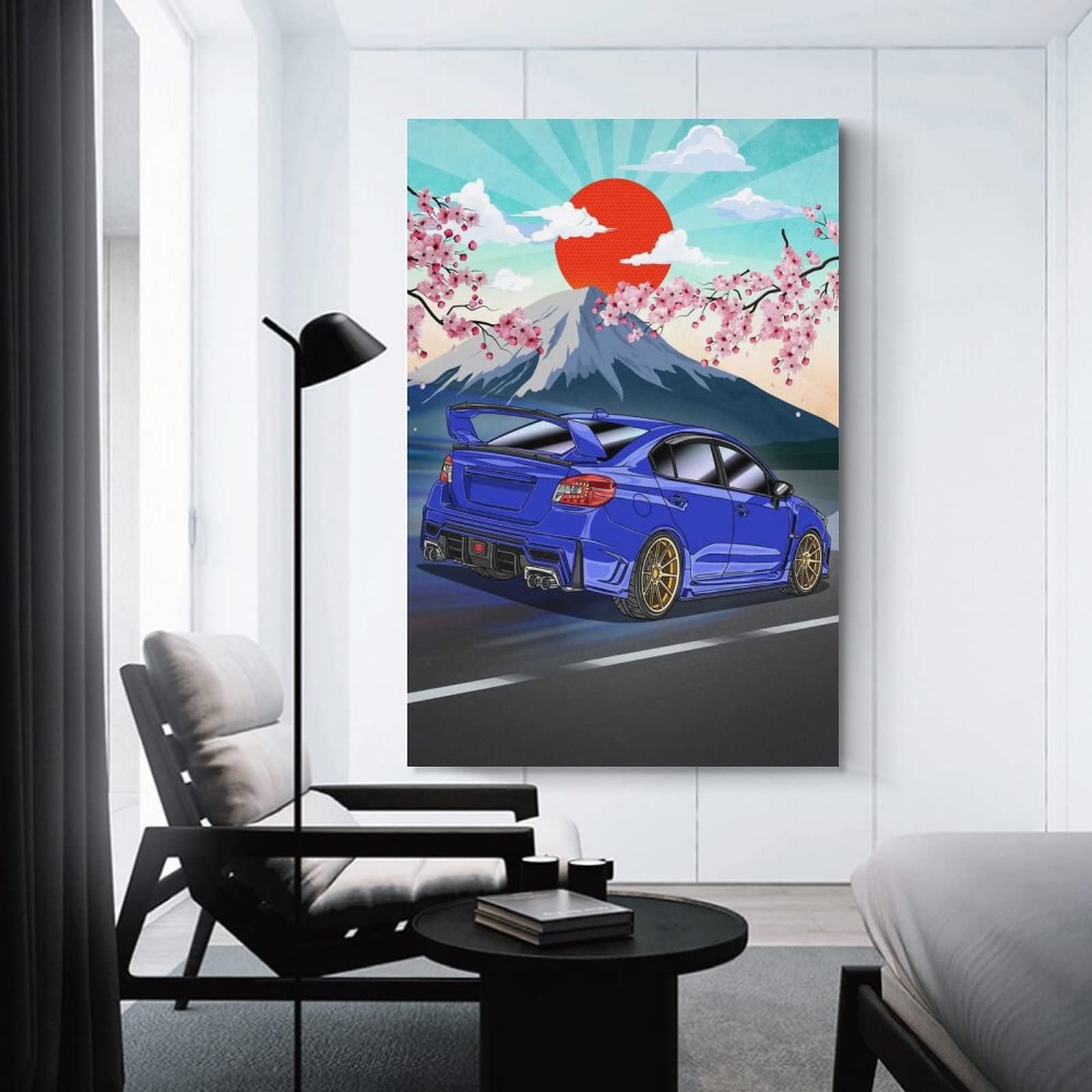 Amazon.co.jp: Fbroceh JDM カーポスター ブルー WRX ビンテージ