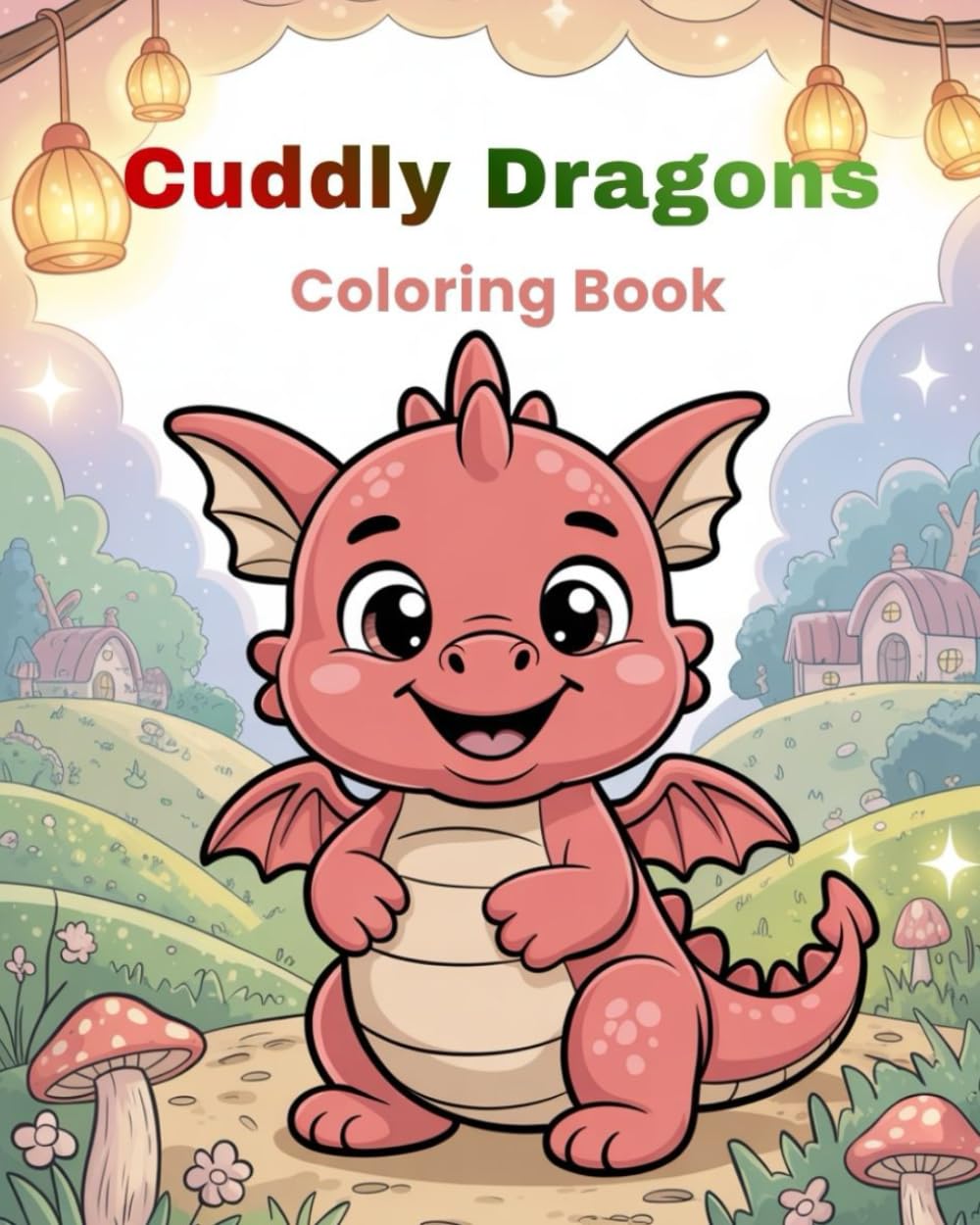 Cuddly Dragons Coloring Book: A Cute and Cozy Coloring Book with Simple Bold Outlines, Easy Relaxing Pages, and Adorable Dragons for Kids and Adults
