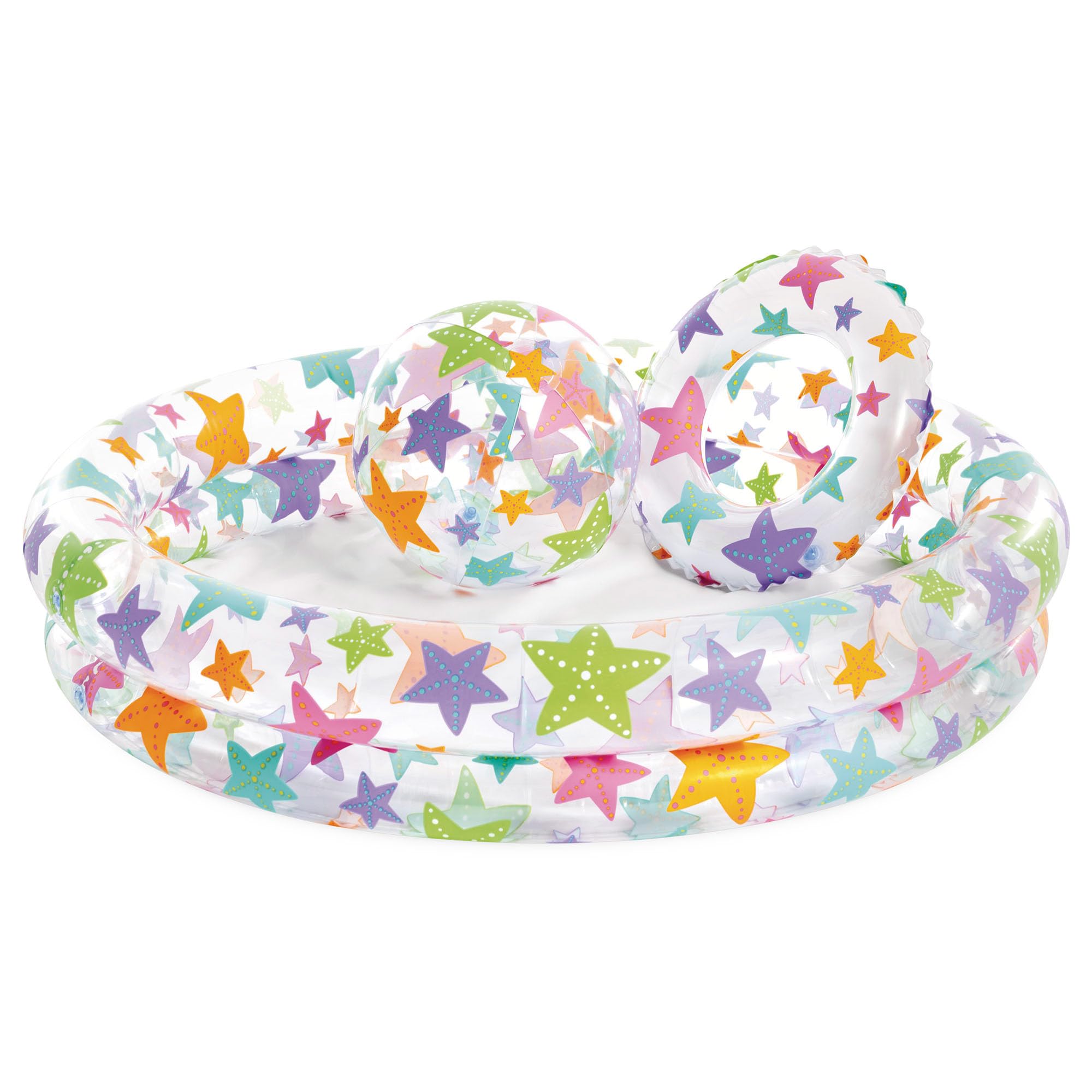 Intex Stars Pool Set with Beach Ball and Swim Ring