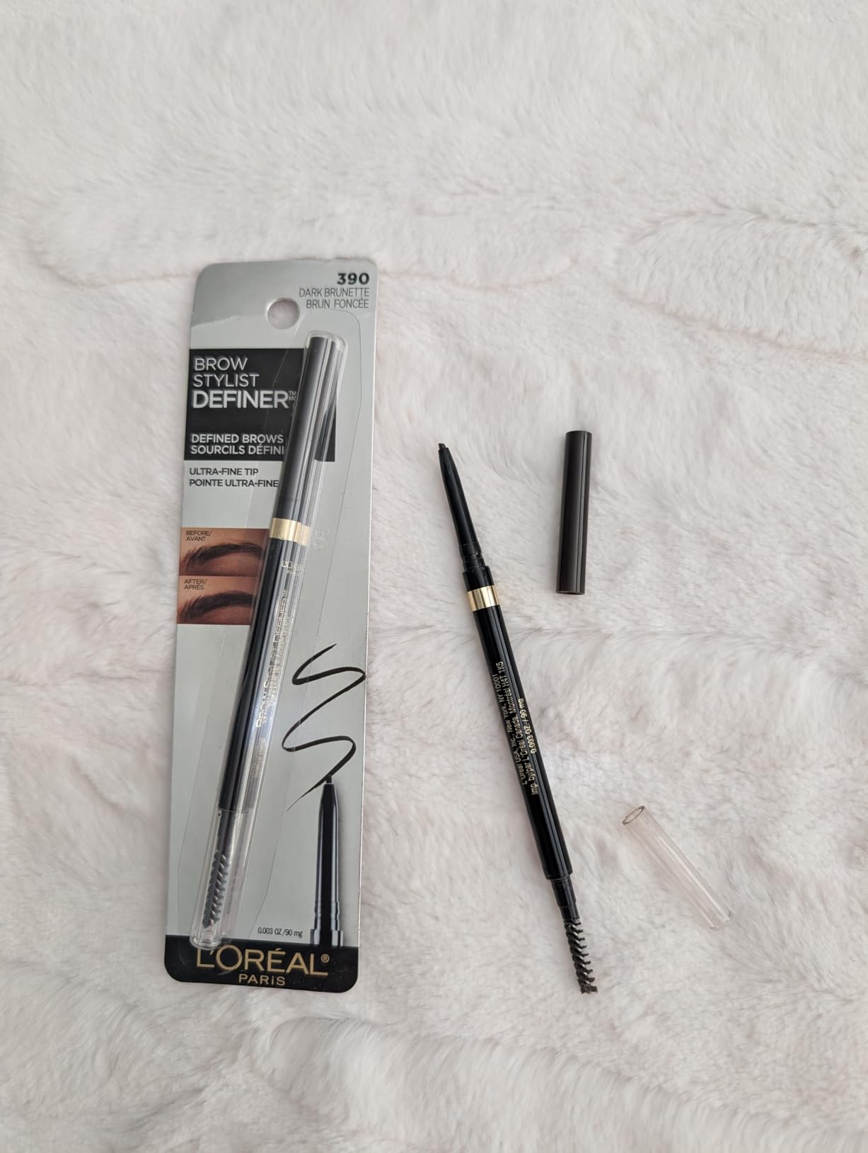 L'Oreal Paris Cosmetics L'Oreal Paris Makeup Brow Stylist Definer Waterproof Eyebrow Pencil, Ultra-Fine Mechanical & Retractable Brow Pencil, Draws Tiny Brow Hairs & Fills in Sparse Areas & Gaps, Dark Brunette, 0.003 oz