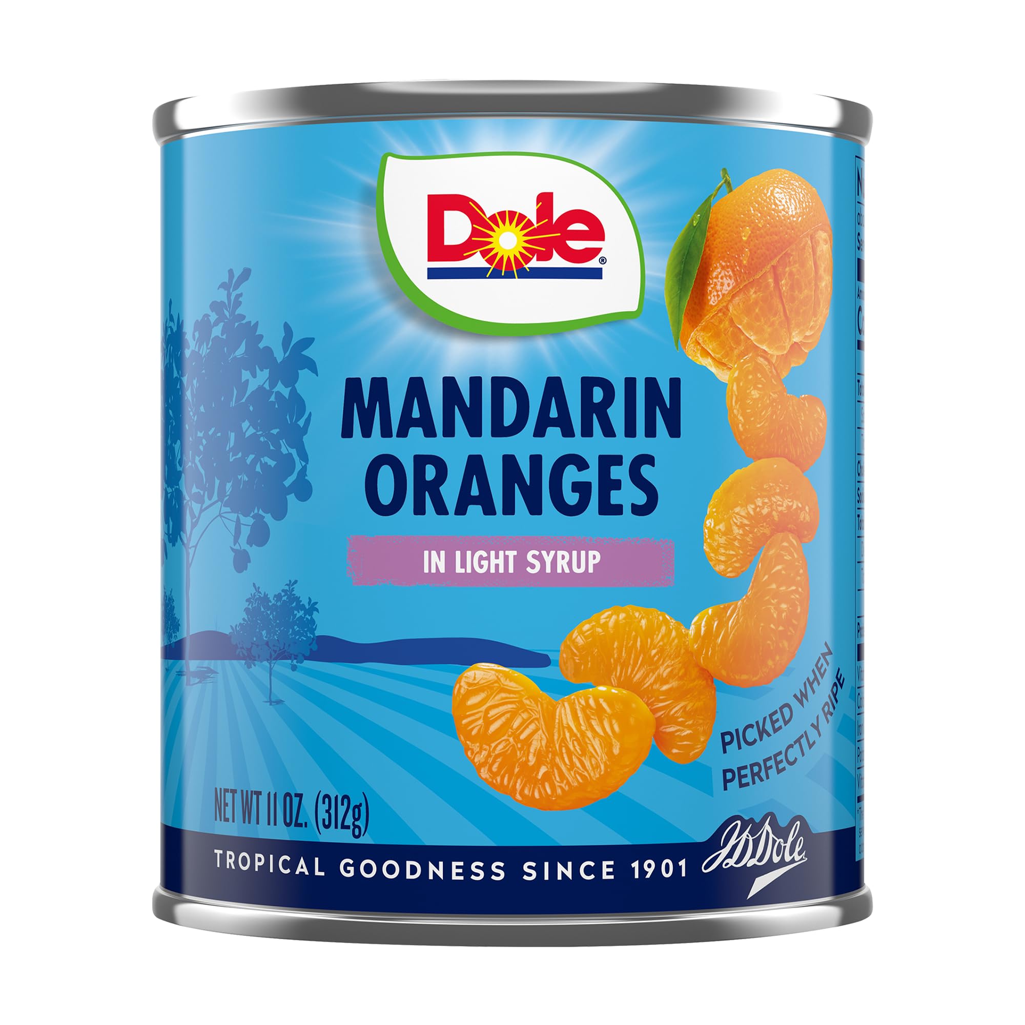 Dole Mandarin Oranges in Light Syrup - Dole Canned Fruit - Rich Source of Vitamin C - 11 oz Can