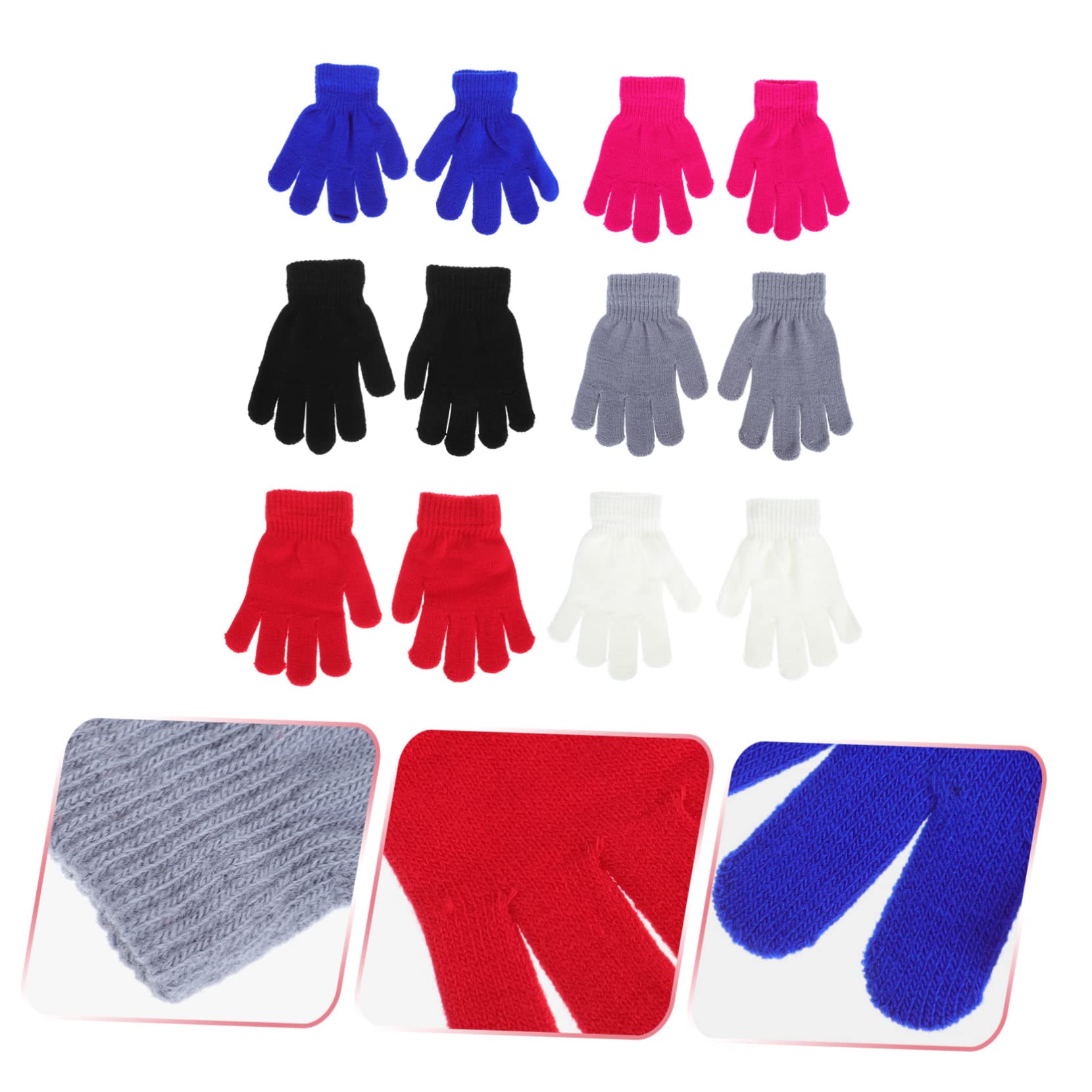 LIFKOME 48pares Guantes De Invierno Para Niño Niña Cálidos y Duraderos Diseño Para Actividades Al Aire Temporada Fría