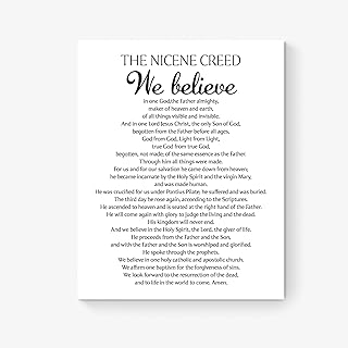 Nicene Creed | Ancient Beliefs Typography | Scripture Artwork | Christian Bible Verse | New Testament | Christianity | Religious | Inspirational Faith | Home Decor | Unframed Art Print (8x10)