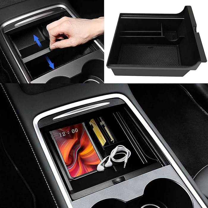 Buy Center Console Organizer Tray for Latest 2021 Tesla Model 3, Tesla