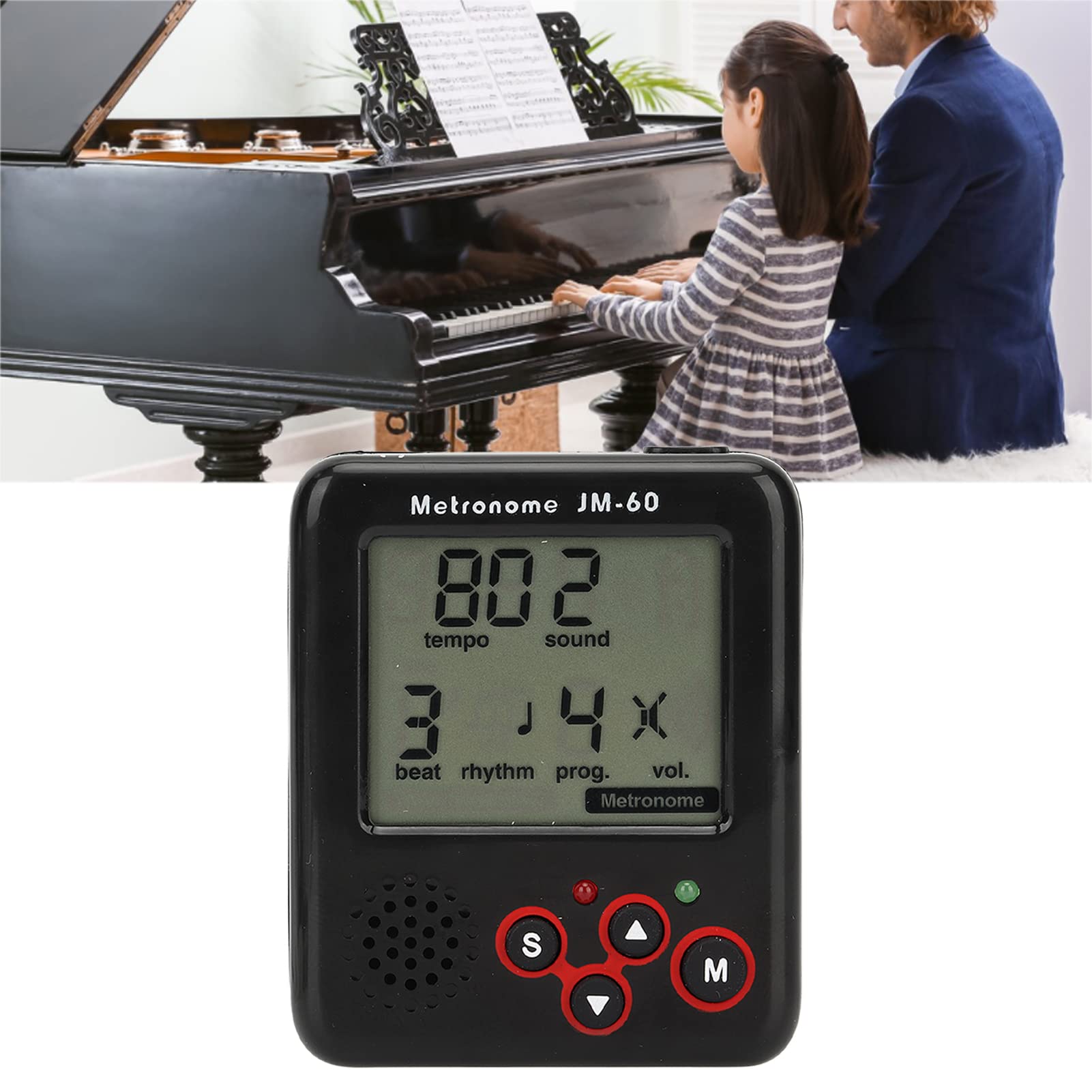 Clip Métronome Numérique - 12 Syllabes - Précis - 1000 MAh - Noir