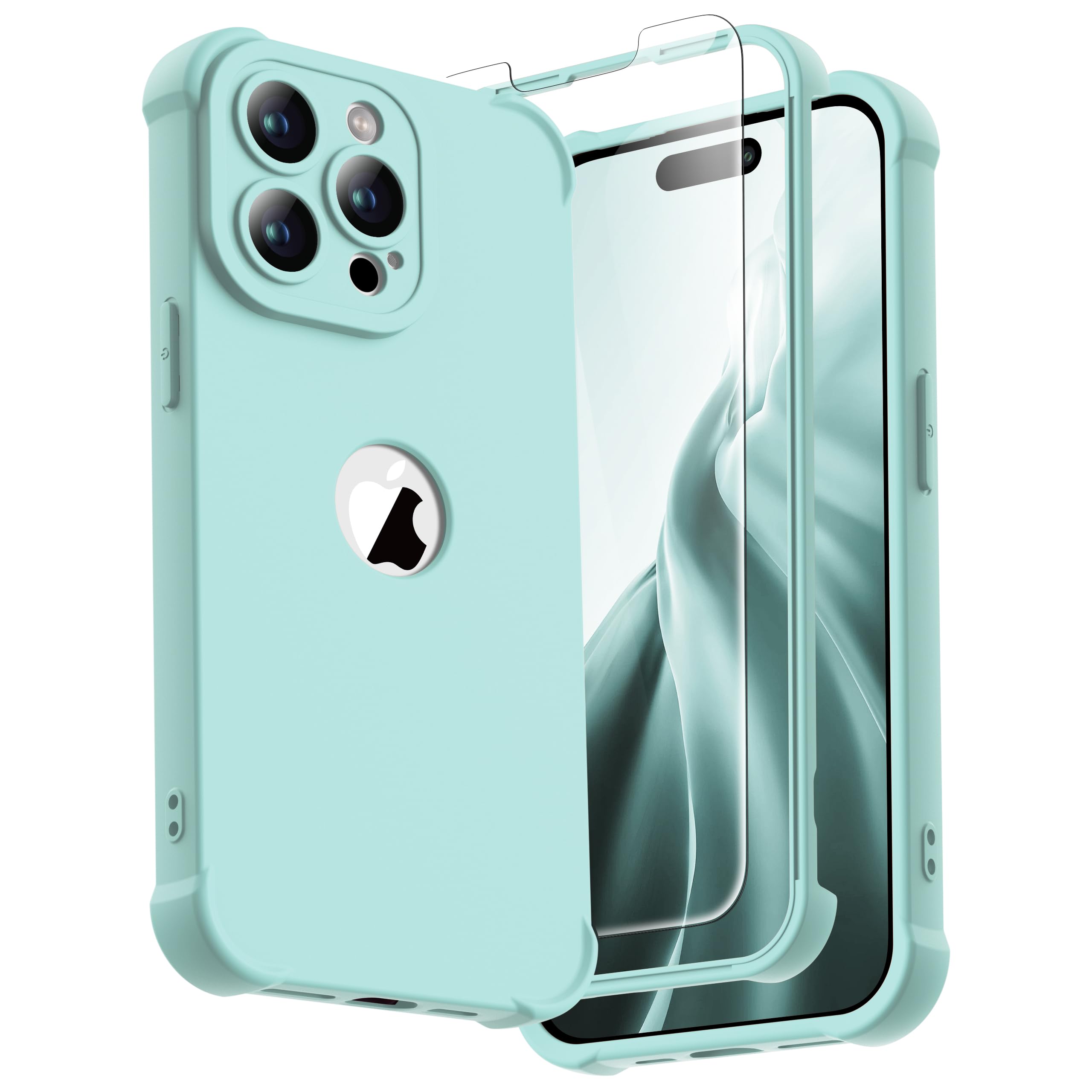 ORETECH for iPhone 15 Pro Case, with [2 x Screen Protectors] [15 Ft Military Grade Drop Test] [Full Camera Protection] 360° Full Body Shockproof Thin