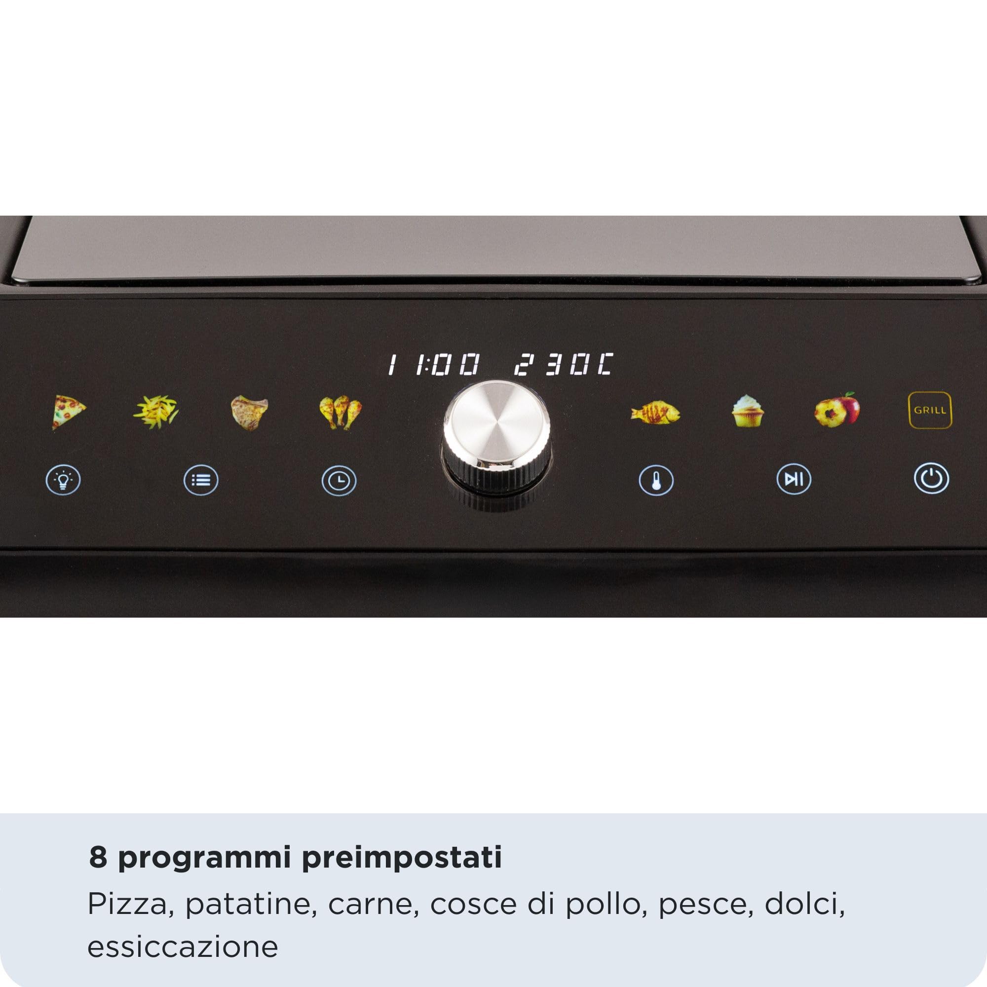 Ariete 4649 Air Fryer + Grill Pizza Oven, Friggitrice e Forno 10L 2000W
