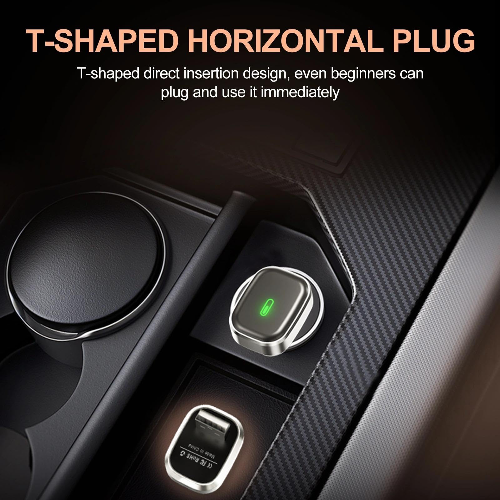 Adattatore CarPlay Wireless Mini, Connettore USB Plug e Play per Auto, Converte con Facilità CarPlay Cablato in Wireless, Compatibile con iPhone iOS 10+ e Android Auto, Reconnessione Automatica