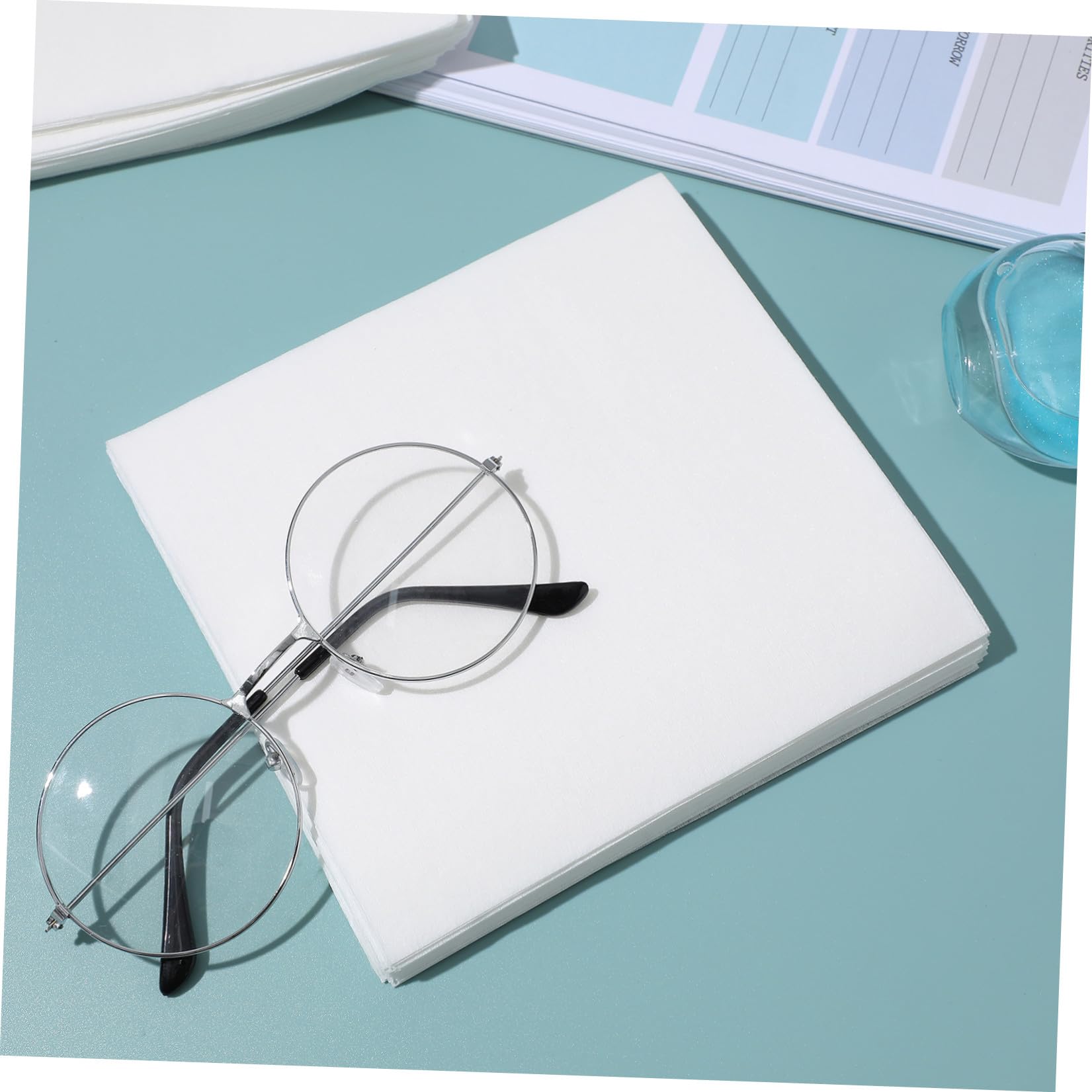 UKCOCO Toallitas Secas sin Pelusa de 300 Piezas para Limpieza de Lentes y Pantallas, Libres de Polvo Pelusa, Ideales para Tv y Gafas Hogar