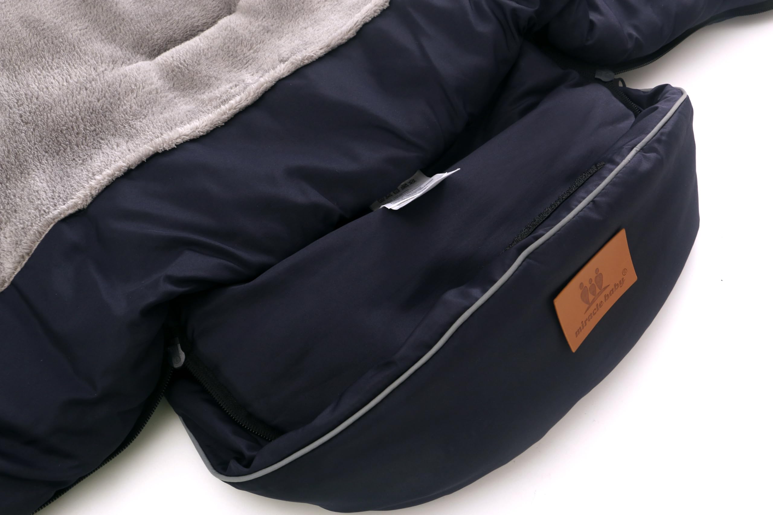 Sacco Termico Invernale per Passeggino, Coprigambe Bebè con 3 o 5 Punti di Ancoraggio, Footmuff Universale per Seggiolino Auto, Coperta 102 * 54cm Impermeabile e Antivento, Blu Scuro