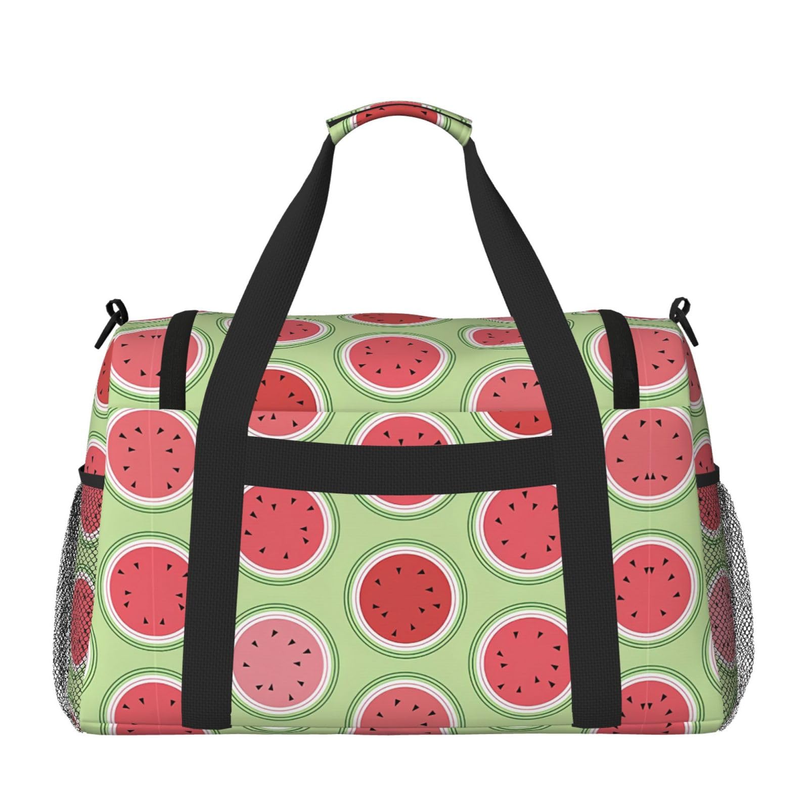 Borsone da viaggio verde anguria grande pieghevole impermeabile borsa da notte borsa da spiaggia nuoto piscina sport palestra