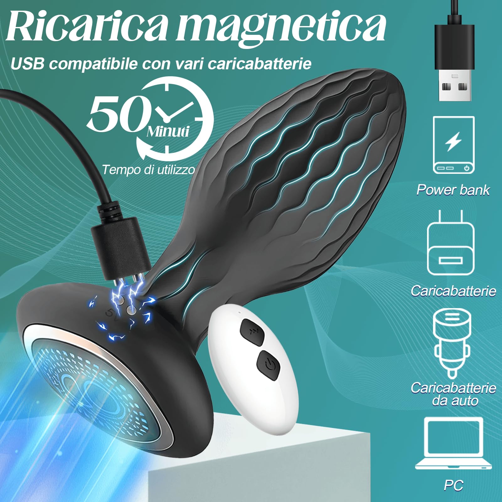 Vibratore Anale, Stimolatore Prostata, Vibratoreper Uomo Professionale Plug Analesex Toy Dilatatore Ano per Uomo Vibratoreper Donna Analesex Toy Telecomando Sex Toys Sessuali per Uomini