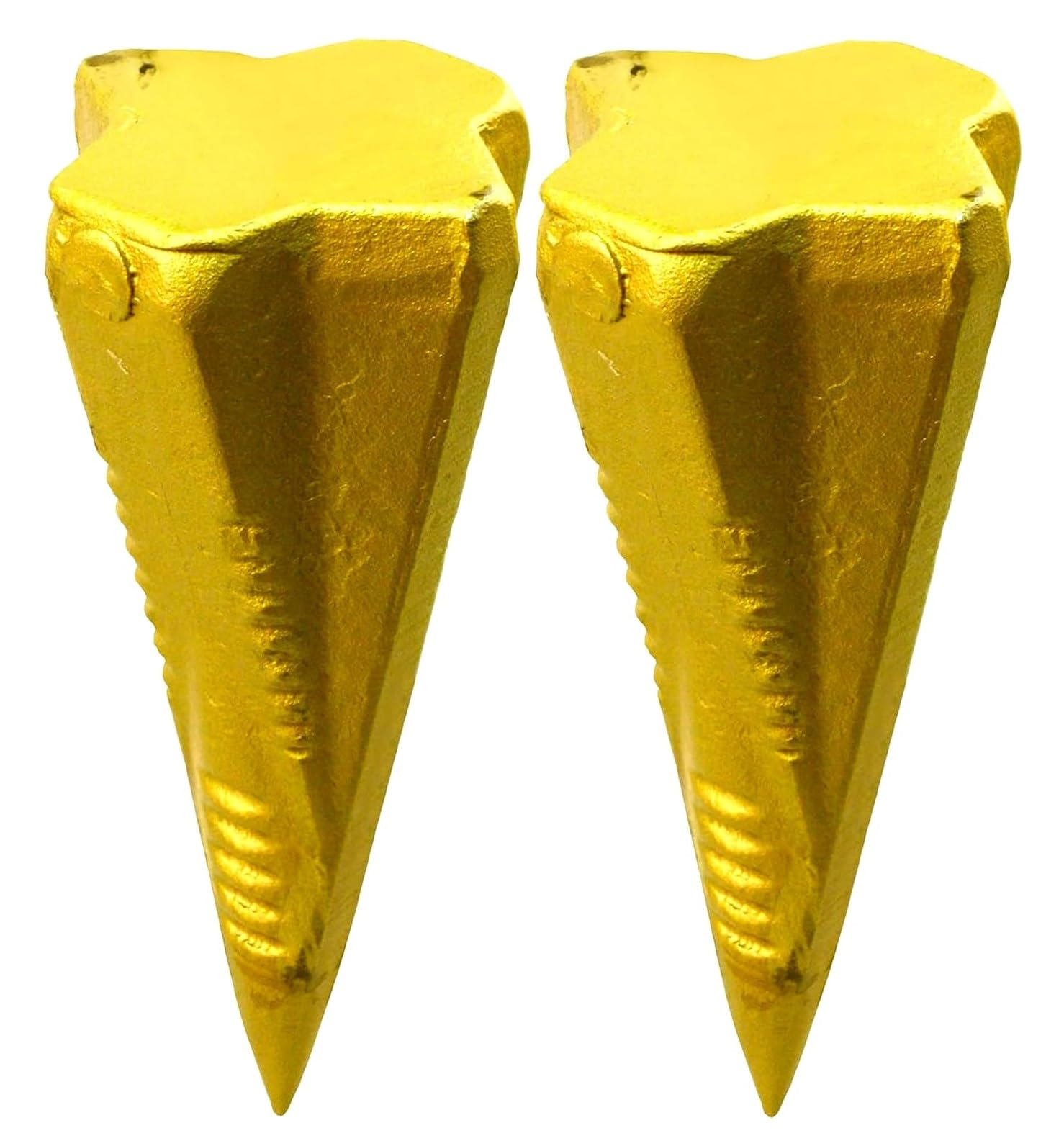 Unibos 2 x Heavy Duty 1.6kg Wood Log Splitter Diamond Shaped 4 Sided Wood Splitting Wedge Softwood Firewood Logs Wood Burners, Stoves, Log Wedge (2)