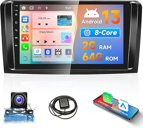 2G 64G para Mercedes Benz W164 X164 ML350 ML500 ML280 GL320 GL350 GL450 2005-2011 Android estéreo de coche con Apple Carplay, pantalla táctil de 9 disponible en Yaxa Guatemala