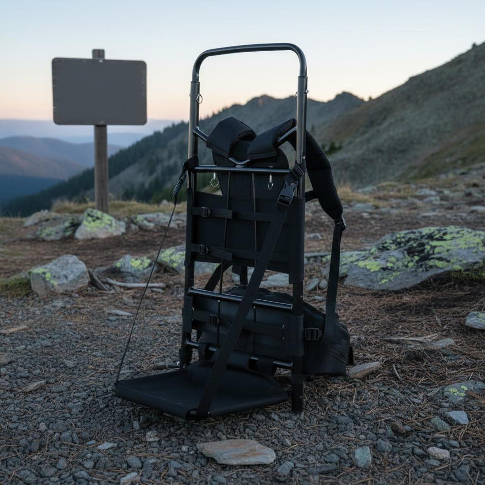Gralara Mochila de Carga con Armazón de Aluminio Soporte Portabebés Emergencia Portátil Camilla Evacuación para Rescatistas, Senderismo, Campamento