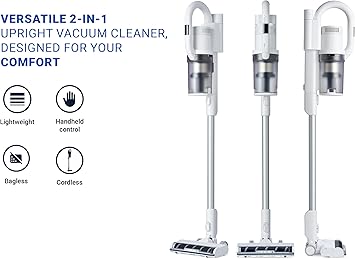 Nilfisk S1 Home Aspiradora Sin Cable 2 en 1 - Aspirador Escoba y de Mano - Filtro HEPA 13 - Blanco (550W)2