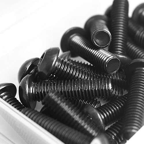 Miniatura 8 de Tornillos de cabeza de botón M5 x 0.315 in, acero de aleación de grado 10.9, acabado de óxido negro, accionamiento hexagonal métrico Allen,
