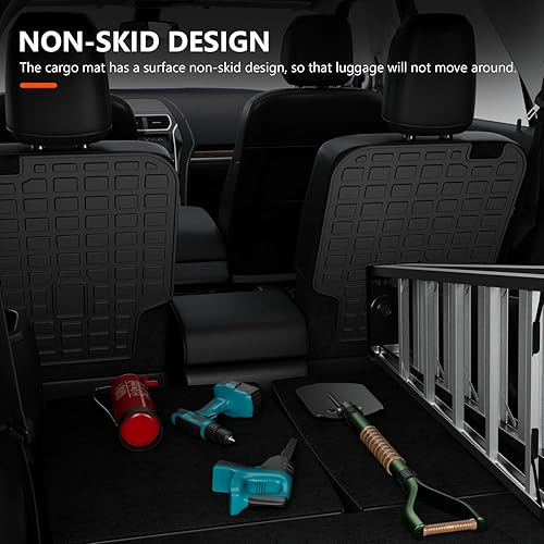 Miniatura 4 de powoq Compatible con Ford Explorer 2020-2022 con forro de carga TPE forro de carga para maletero para accesorios Ford Explorer 2020 2021 2022