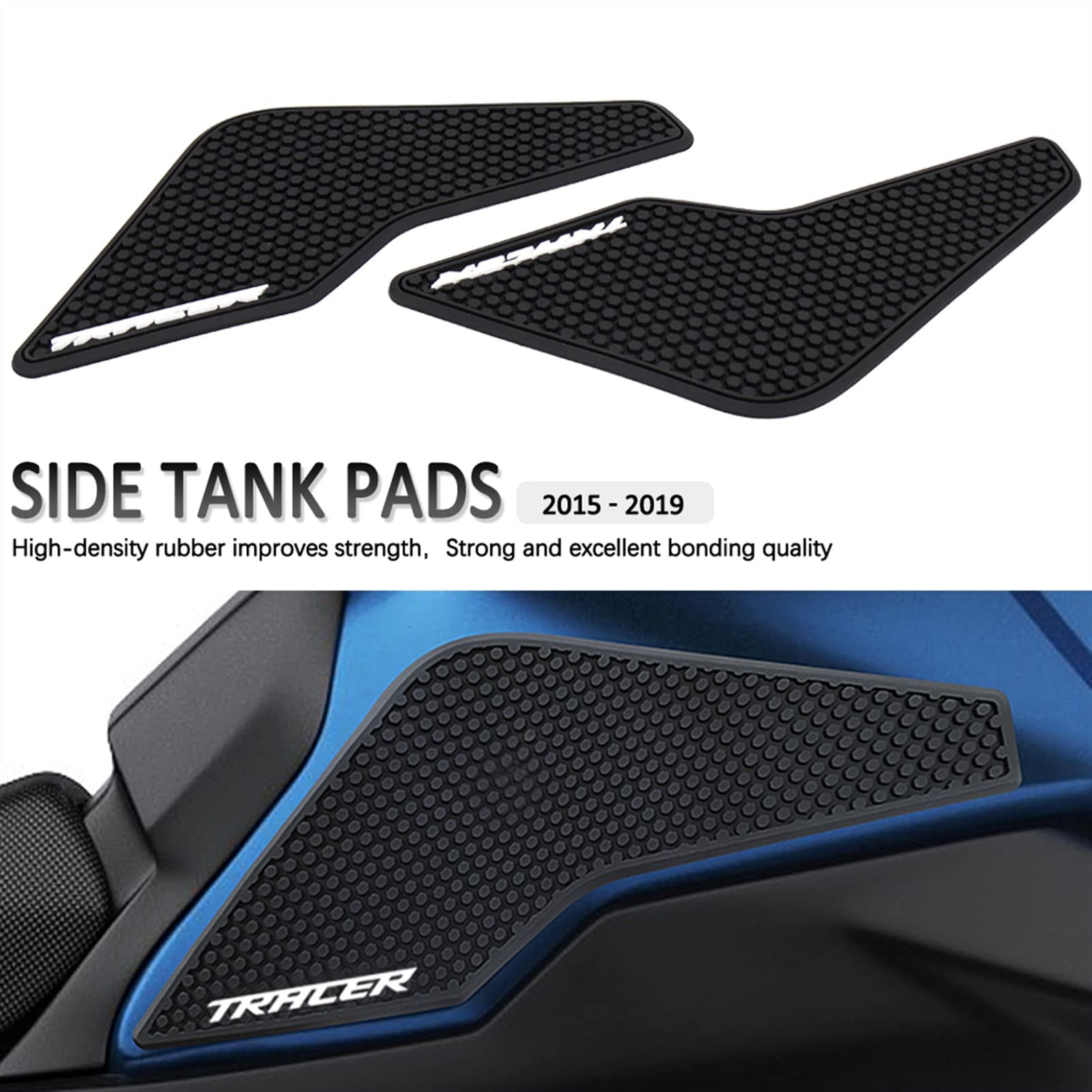 Tankpads Zwarte Motorfiets Stickers Anti Slip Brandstoftank Pad Knie