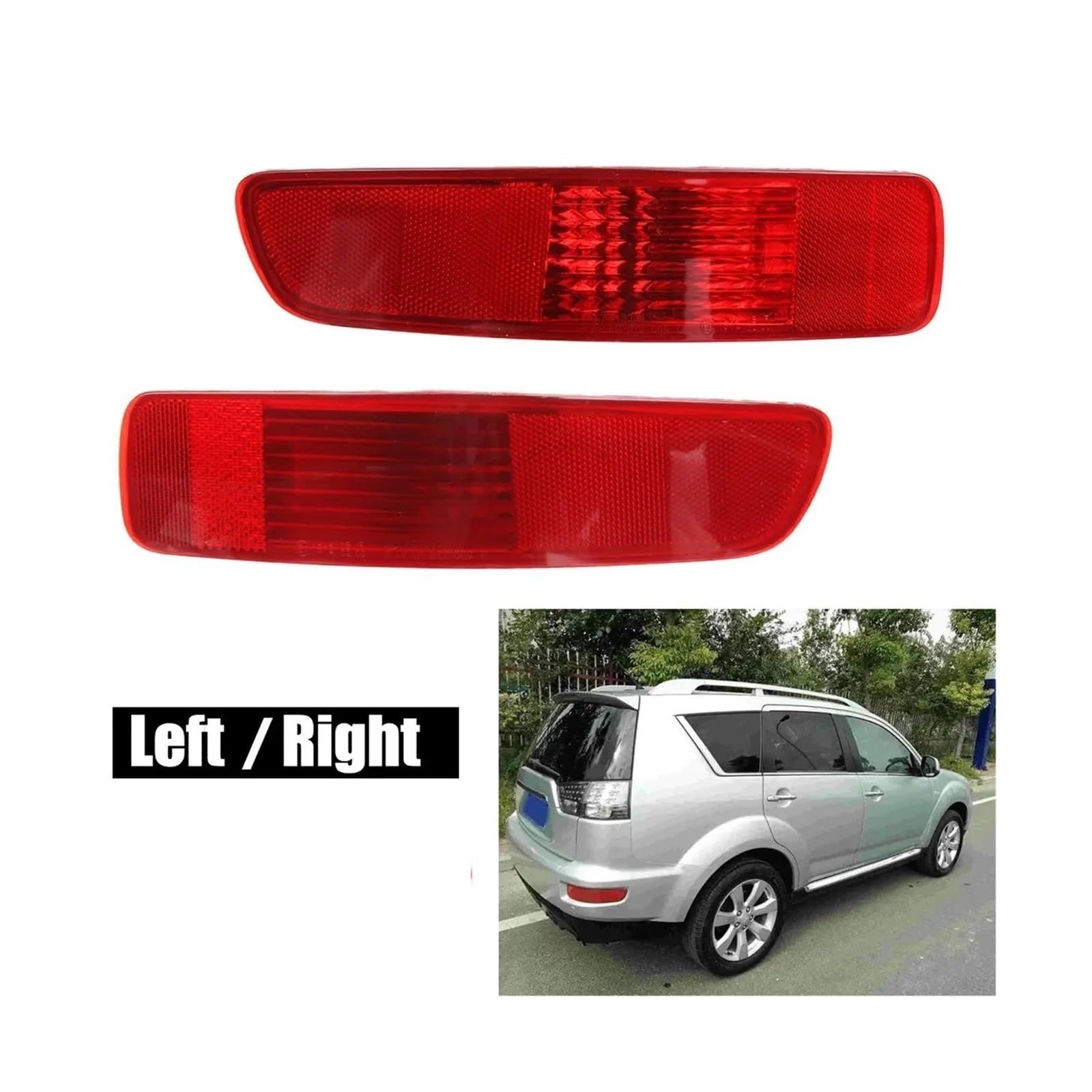 Luci Posteriori Auto Per Mitsubishi Per Outlander EX 2007-2012 Paraurti Posteriore Fendinebbia 8337A030 8355A004 8352A005 Paraurti Posteriore Riflettore Luce Lampada Fanali Posteriori(Only Left)