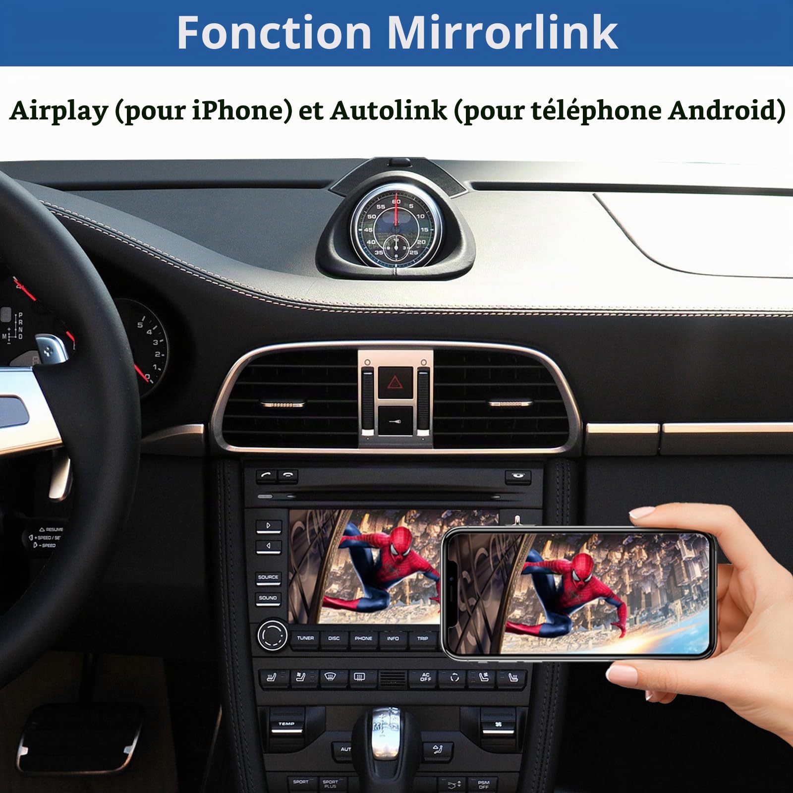 Road Top sans Fil Carplay Android Auto pour Porsche avec PCM 3.0