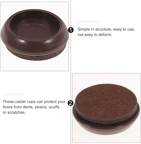 Miniatura 3 de Tapón de rueda fija para ruedas, almohadillas antideslizantes para muebles, almohadillas para muebles para suelos de madera dura, almohadillas para